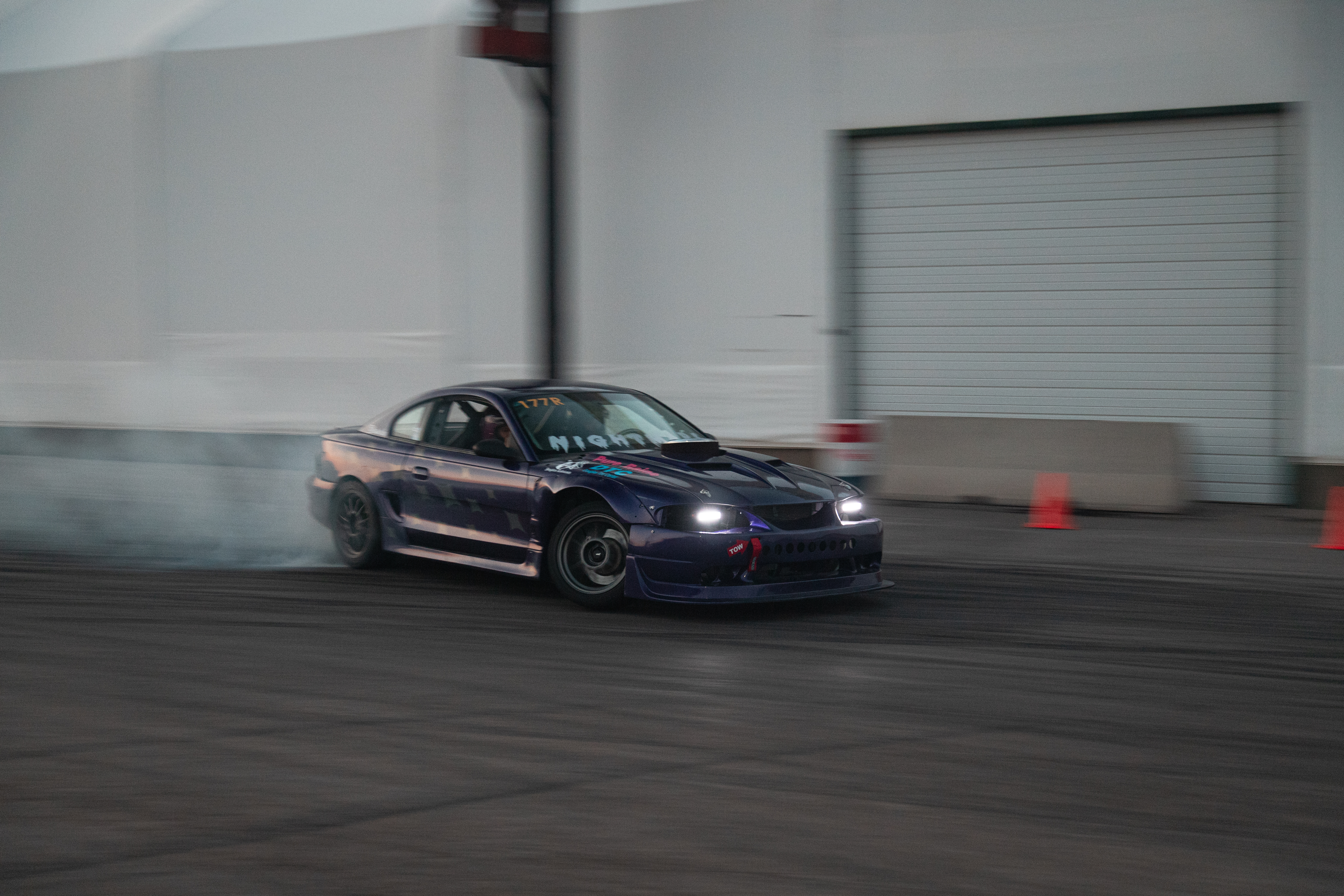 Lantow Woirhaye drifts at the 2020 Sturgis Mustang Rally